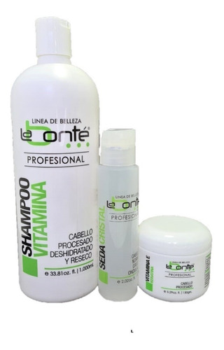 Shampoo Vitamina 1l + Vitamina E 150gr + Seda Cristal 120ml