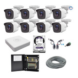 Kit 8 Camaras Hikvision 1080p 2 Mpx Cctv 2 Tb Purple Dvr 8ch