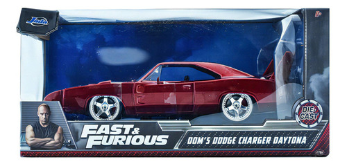 Fast And Furious Doms Dodge Charger Daytona 1:24 Jada Cd Color Vino