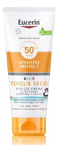 Eucerin Kids Protector Solar Fps 50+ Toque Seco 200ml