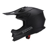 Casco Moto Cross Mx Mac Virtus Solid Negro Mate Fas Motos