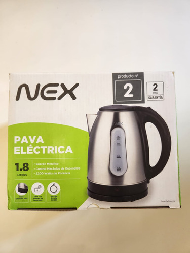 Pava Electrica Acero Inoxidable 1,8lt Nueva Sin Uso