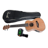 Ukulele Concert Barth Guitars Eletrico+ Bag Personal+ Afinad