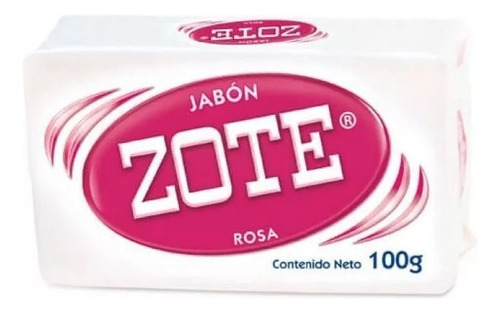 Jabon En Barra Zote Rosa Para Ropa De Color 100g Caja 60pzs