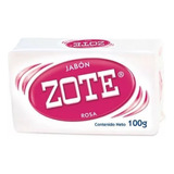 Jabon En Barra Zote Rosa Para Ropa De Color 100g Caja 10pz.