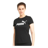 Remera Puma Lifestyle Mujer Mc Ess Logo Negro Cli