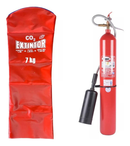 Matafuego Co2 7 Kg + Funda Cobertor  Extintor Seguridad Kit