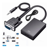 Convertidor De Vídeo Vga A Hdmi Audio Adaptadores Hd Full 10