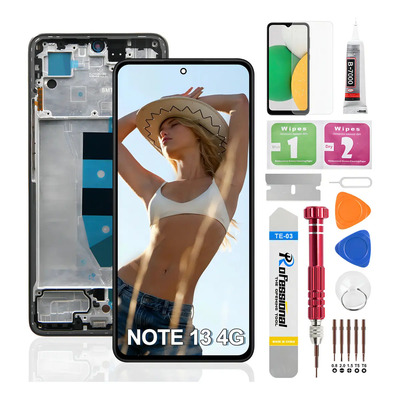 Okbichi Incell Pantalla Para Xiaomi Redmi Note 13 4g Con Marco 23129raa4g, 23124ra7eo, 23129ra5fl | Meses sin interés