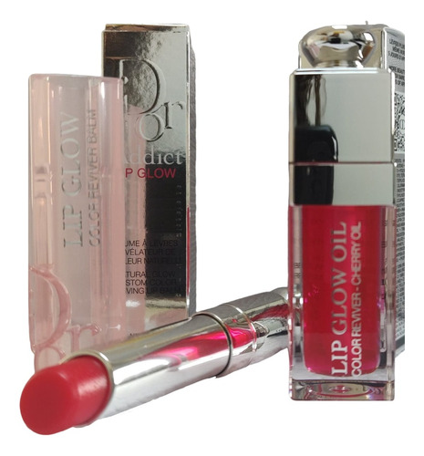 Kit Primer Topcoat Addict Lip Glow Brilho Batom Bálsamo Dior