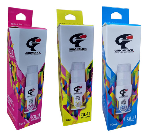 3 Tinta Gi-11 Color Para Canon G2160 G3160 G3260 G3060 G2260