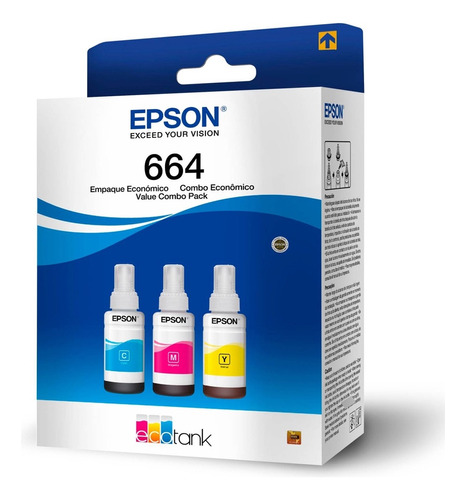 Tintas Epson T664 Pack 3 Colores Cmy | Ofiexpress