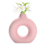 Donut Vase|circle Hollow Vase|modern Matte Ceramic Vase...