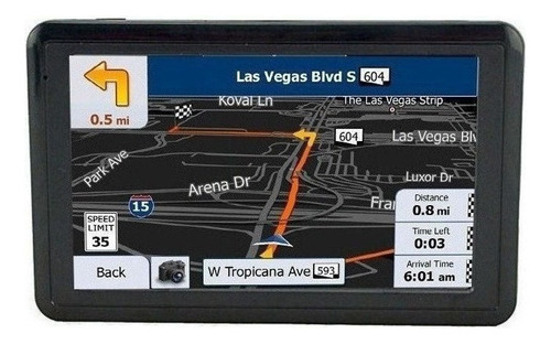 Navegador Portátil Dos Gps Para O Carro Hd 5 Polegadas+8g Sd