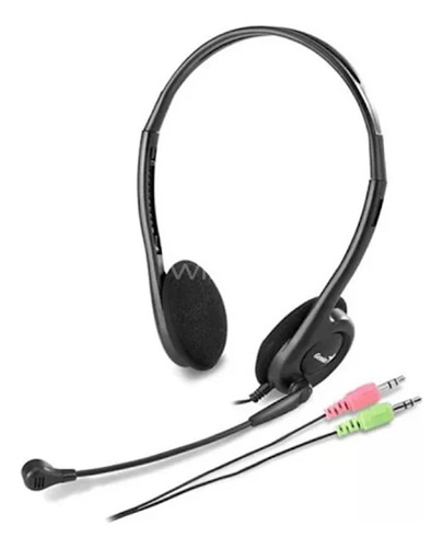 Headset Audifono Microfono Doble Plug 3.5mm Genius Hs-200c