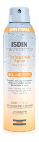 Fotoprotector Isdin Transparente Spray Wet Skin Spf 50 X 250