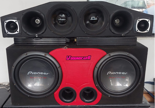 Combo Subwoofer Doble Pioneer 150 W + Pico Nuevo 300 D4