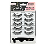 Multipack De 5 Pestañas Postizas Con Aplicador Jlash 43