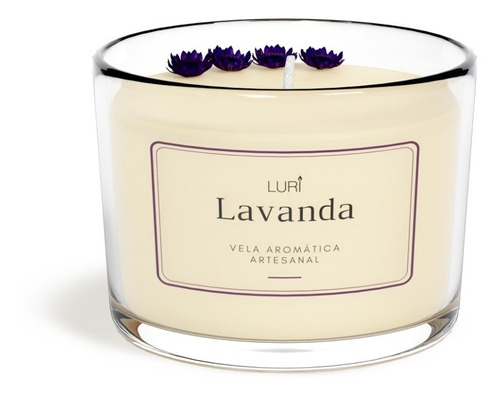Vela Aromática Perfumada Lavanda Decorativo 120g