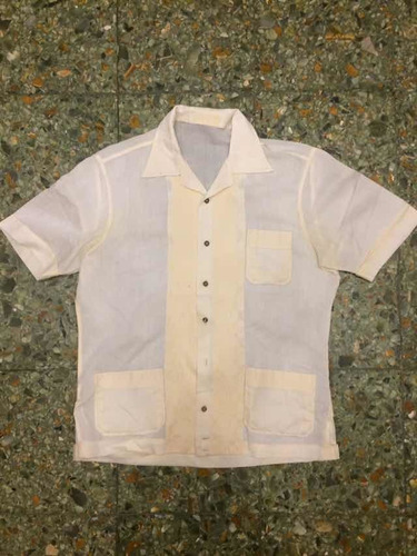 Camisa Tipo Panamá Guayabera Vintage Talle M