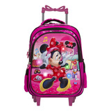 Mochila Infantil Menina Rodinha Minnie Mouse 3d Led Toys 2u