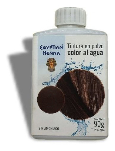 Tintura En Polvo Egyptian Henna Color Al Agua Pote 90g