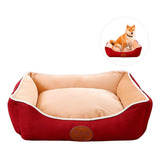 Cama Perro Impermeable Cojin Extraible Extra Larga Premium Color Rojo