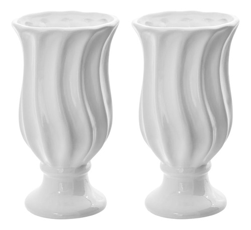 Vaso Torcido Para Decoraçao Em Ceramica Kit 2 Un 