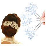 Broches Para El Cabello Novia Con Perlas De Cristal 3 Pcs