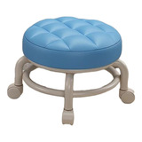 Silla Con Asiento De Ruedas Taburete De Pedicura Azul Claro