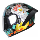 Casco Abatible Mica Dot Pinlock Catrina Verde Brillante