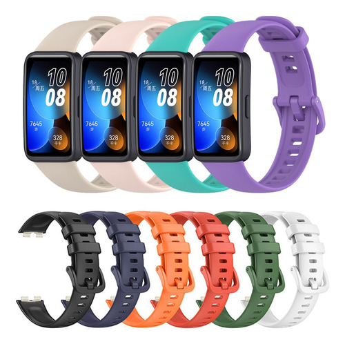 10 Correas De Reloj De Silicona Para Huawei Band 8