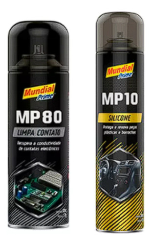 Kit Silicone E Limpa Contato Spray Mundial Prime 300ml 