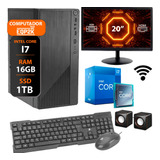 Computador Intel I7 16gb Ssd 1tb Monitor 20 - Completo 