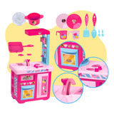 Cozinha Infantil Completa Barbie 14 Acessorios Em Promoção