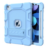Funda Para iPad Air Generacion 4 Y 5 Resistente Azul Claro