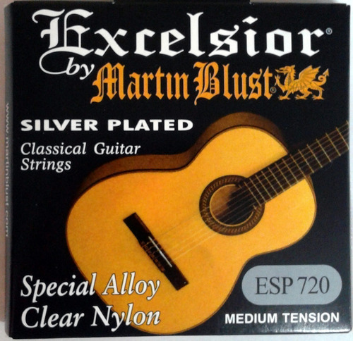 Martin Blust Esp720 Excelsior Silver Encordado Guitarra  