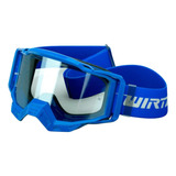 Antiparra Motocross Enduro Wirtz Element Azul Transparente