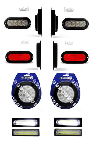 Plafon 4  15led Rojo / Ambar Baja/strobo/embutir