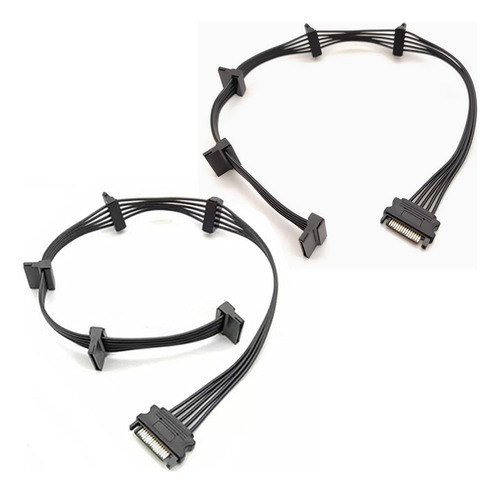 1 A 5 Cables Divisor De Alimentación Sata De 19.7 Puadas (