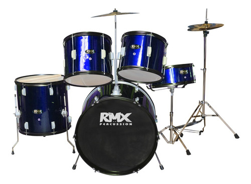 Bateria Junior 5pcs + Platillo + Piso - Azul