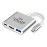 Adaptador Hub Usb C  A: Usb 3.0 / Hdmi / Usb C - Pc O Mac