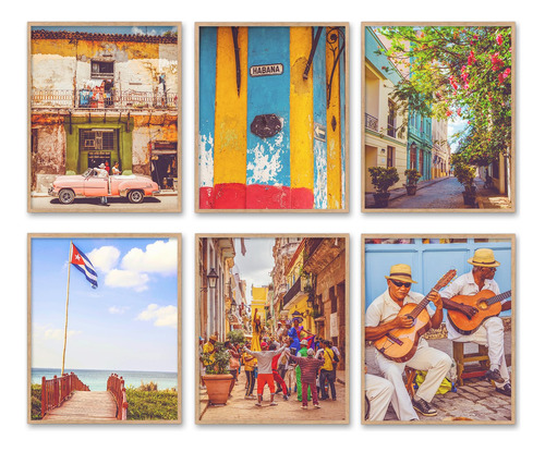 Conjunto De 6, Fotografías Fotográficas De Cuba Vinta...