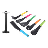 Set 6 Utensilios Para Cocina Cucharones Espumaderas Espátula