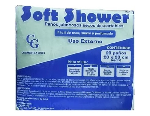 Paños Jabonosos Higiene Soft Shower Caja 300 Unidades