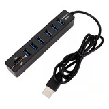 Adaptador Usb Hub 6 Puertos Con Lector De Tarjetas Tf/sd