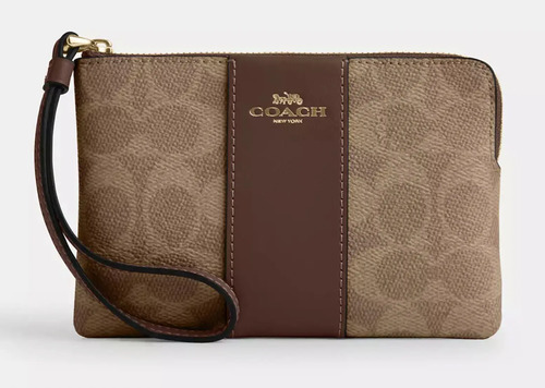 Muñequera Coach Signature Single Corner Zip | Envío gratis