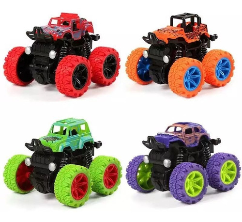 Kit 3 Carrinho Big Whell Fricção Monster Truck 4x4miniatura