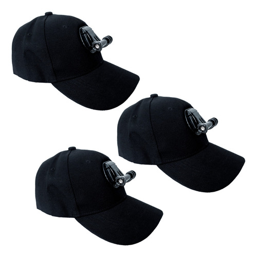 Arnés Gorra Con Base 3 Unidades Compatible Gopro Cámaras