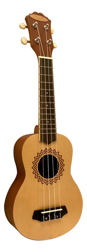 Ukelele De Madera Soprano Sunset Natural  + Funda 